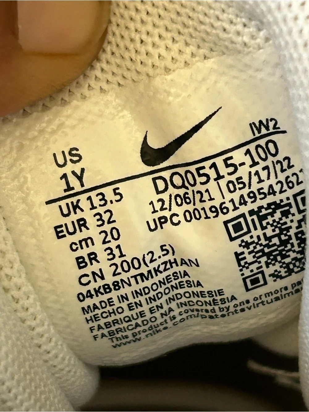 Nike Kids Cream and Pale Pink Strap Sneakers
